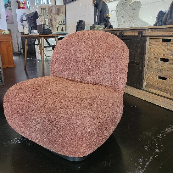 Maddie Casual Boucle Chair - Berry
