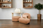 Maddie Casual Boucle Chair - Berry