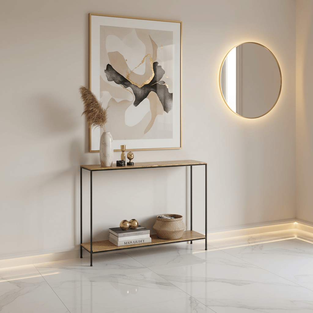 Madrid Aluminium and Iron Console Table at Online8 Furniture Auckland NZ
