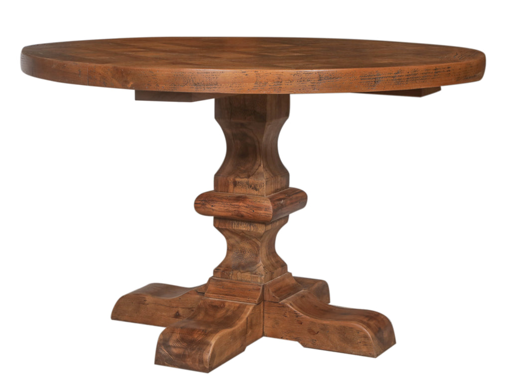 Manor Round Dining Table with Pedestal Base