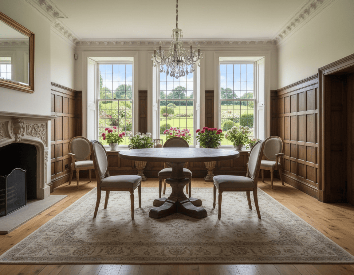 Manor Round Dining Table with Pedestal Base