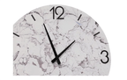Marble Look Wall Clock - White