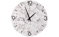 Marble Look Wall Clock - White