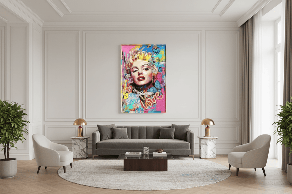 Marilyn Pop Wall Art with Neon Lights