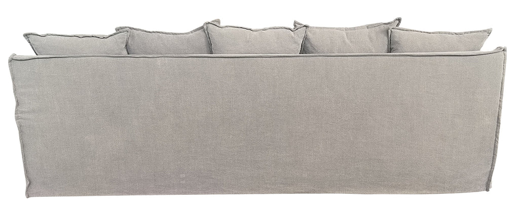 Marsala Slip Cover Sofa with Reversible Chaise - Grey