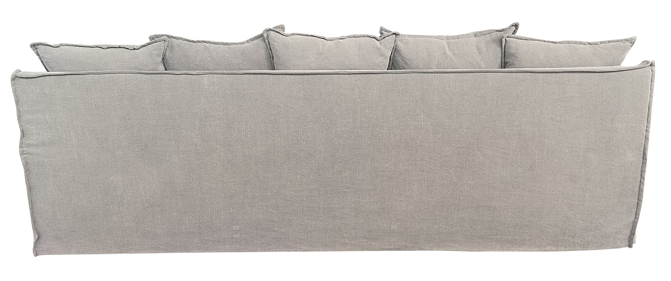 Marsala Slip Cover Sofa with Reversible Chaise - Grey