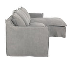Marsala Slip Cover Sofa with Reversible Chaise - Grey