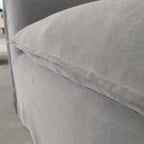 Marsala Slip Cover Sofa with Reversible Chaise - Grey