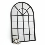 Metal Arch Mirror - Black Indoor/Outdoor