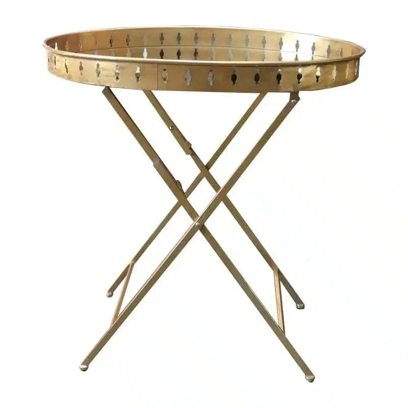 Metal Cross Table - Gold