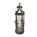 Metal French Lantern with Glass Insert