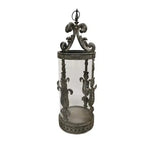 Metal French Lantern with Glass Insert