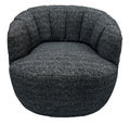 Milly Swivel Accent Chair - Black & Silver