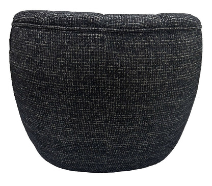 Milly Swivel Accent Chair - Black & Silver