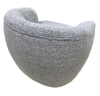 Milly Swivel Accent Chair - White & Black