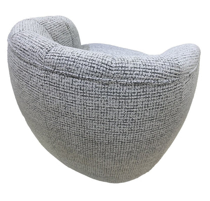 Milly Swivel Accent Chair - White & Black