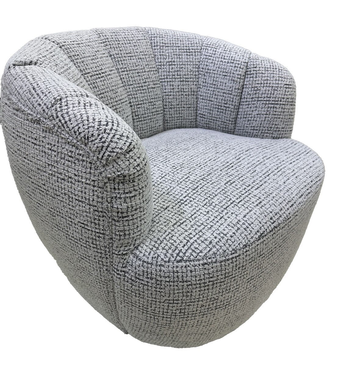 Milly Swivel Accent Chair - White & Black