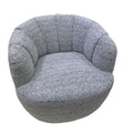 Milly Swivel Accent Chair - White & Black