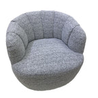 Milly Swivel Accent Chair - White & Black