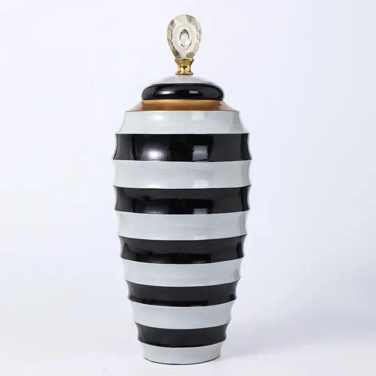 Monoluxe Lidded Ceramic Vase - Large