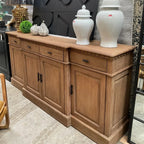 Montpellier 4 Door 4 Drawer Sideboard – Natural