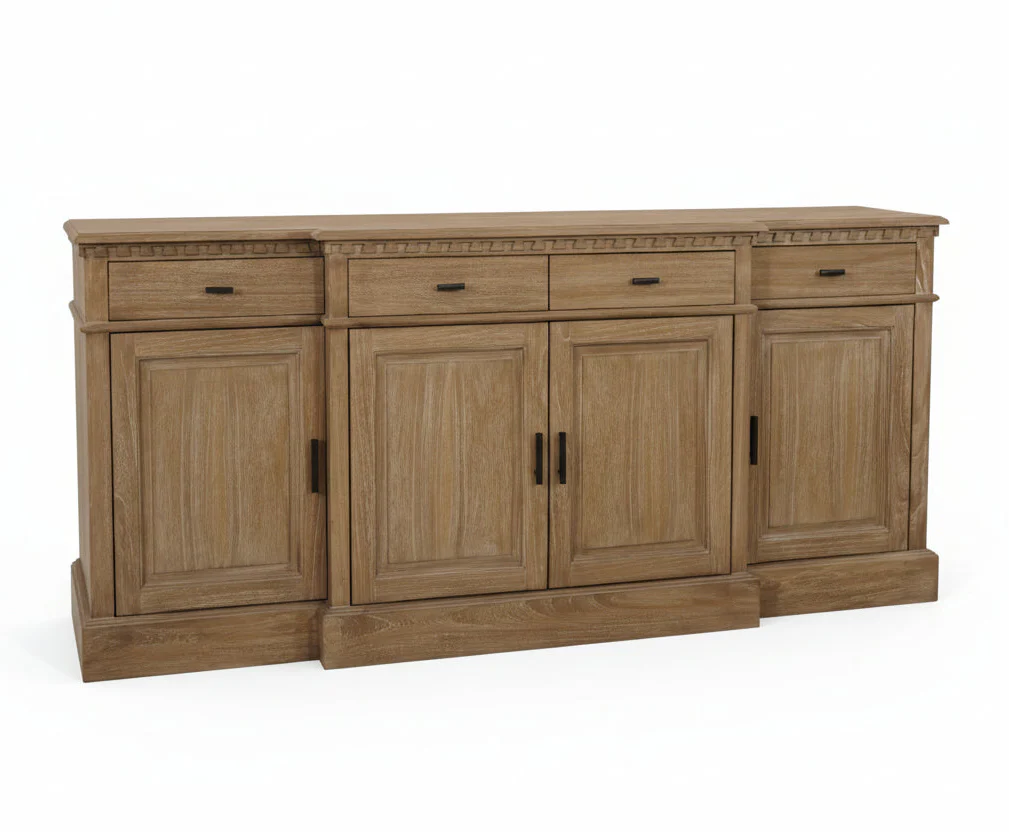 Montpellier 4 Door 4 Drawer Sideboard – Natural