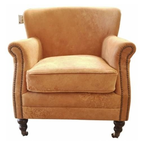 Mortimer Vintage Leather Armchair - Camel