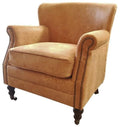 Mortimer Vintage Leather Armchair - Camel
