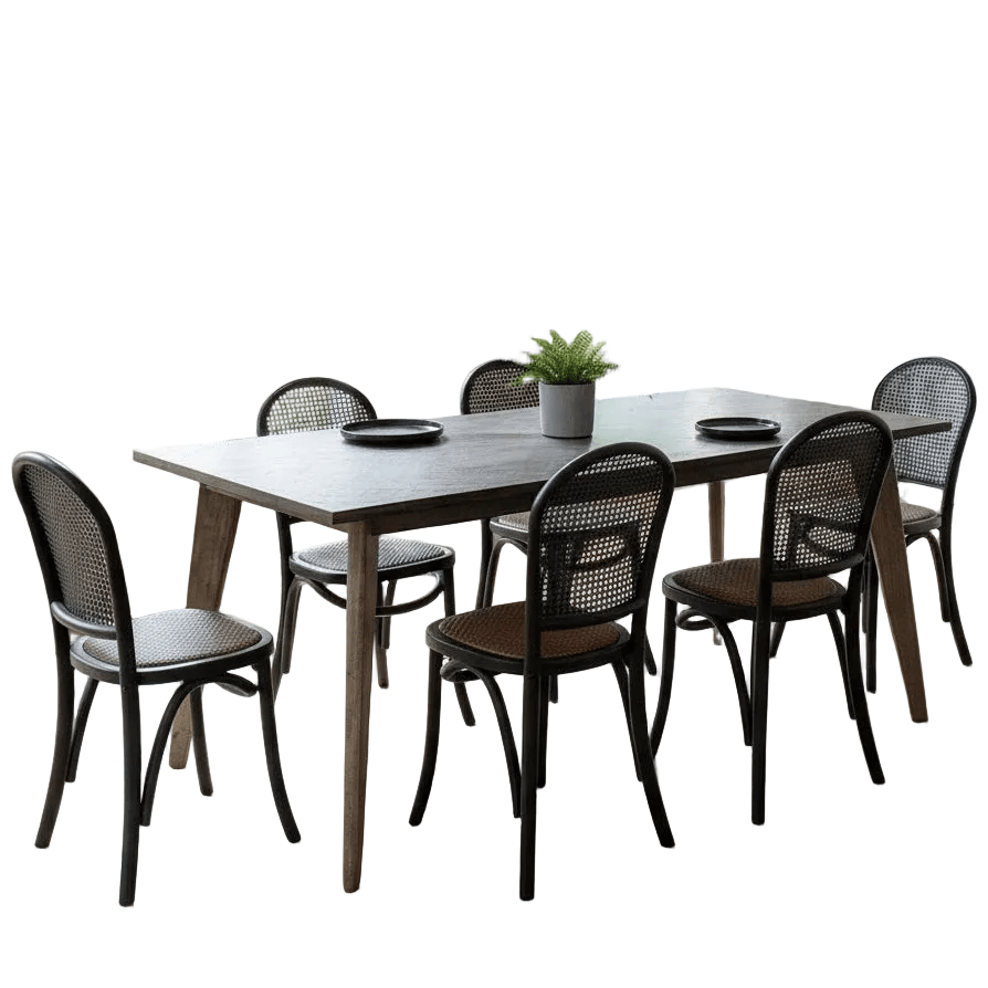 Nordic Herringbone Dining Suite - 6 Seater