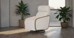 Oakmount Electric Recliner & Swivel Chair - White & Natural