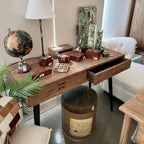 Old Elm 2 Drawer Writing Desk | Console Table