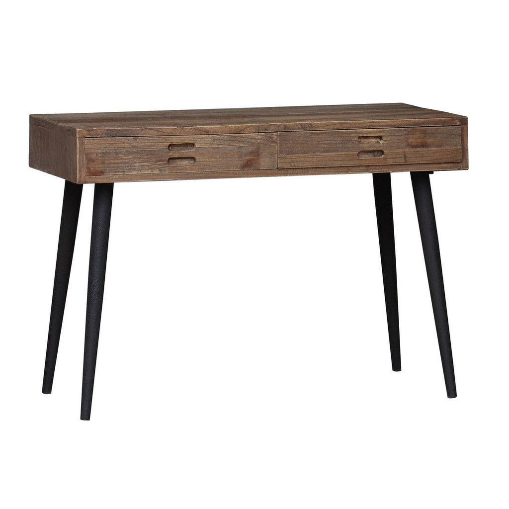 Old Elm 2 Drawer Writing Desk | Console Table
