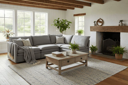 Omaha Sectional Corner Slipcover Sofa