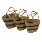 Oval Shopping Stripe Bag s/3