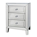 Palisade 3 Drawer Mirrored Bedside Table