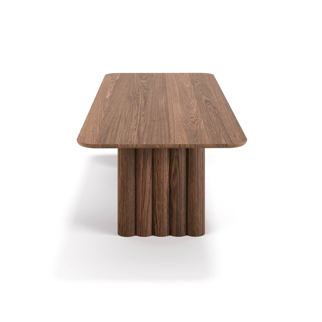 Pillar Dining Table - Brown Oak 2400mm