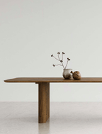 Pillar Dining Table - Brown Oak 2400mm