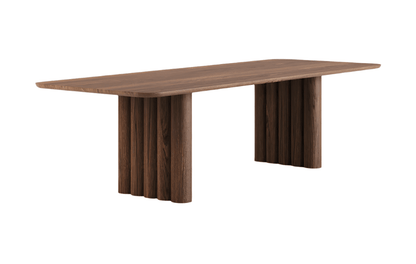Pillar Dining Table - Brown Oak 2400mm