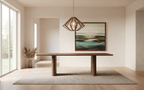 Pillar Dining Table - Brown Oak 2400mm