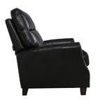 Pompei Aged Leather Recliner Chair - Belon Black