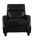 Pompei Aged Leather Recliner Chair - Belon Black