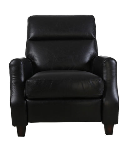 Pompei Aged Leather Recliner Chair - Belon Black