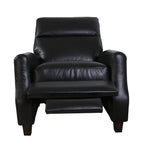 Pompei Aged Leather Recliner Chair - Belon Black