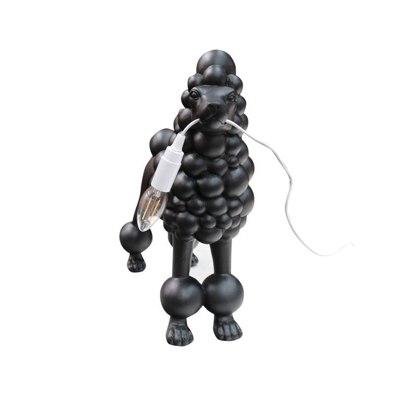 Poodle Table | Floor Lamp - Black
