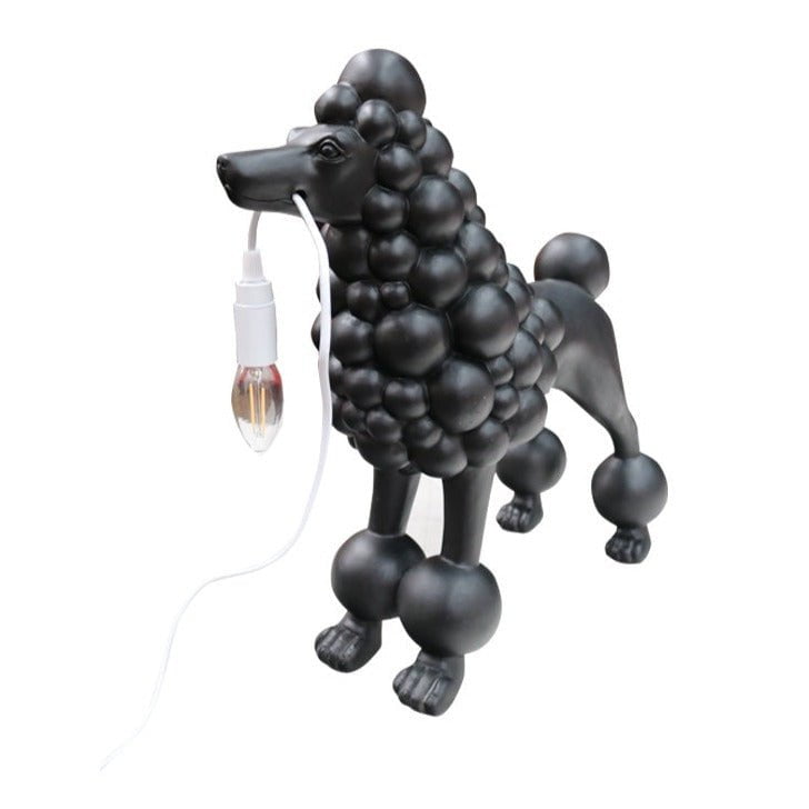 Poodle Table | Floor Lamp - Black