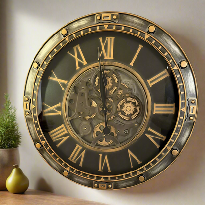 Porthole Gear wall Clock