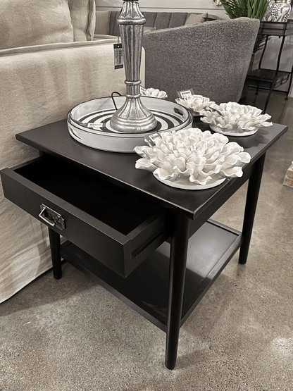 Provence Bedside Table - Black