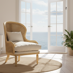 Randolph Wingback Rattan Occasional Chair