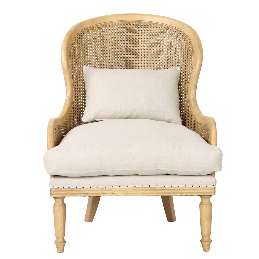 Randolph Wingback Rattan Occasional Chair