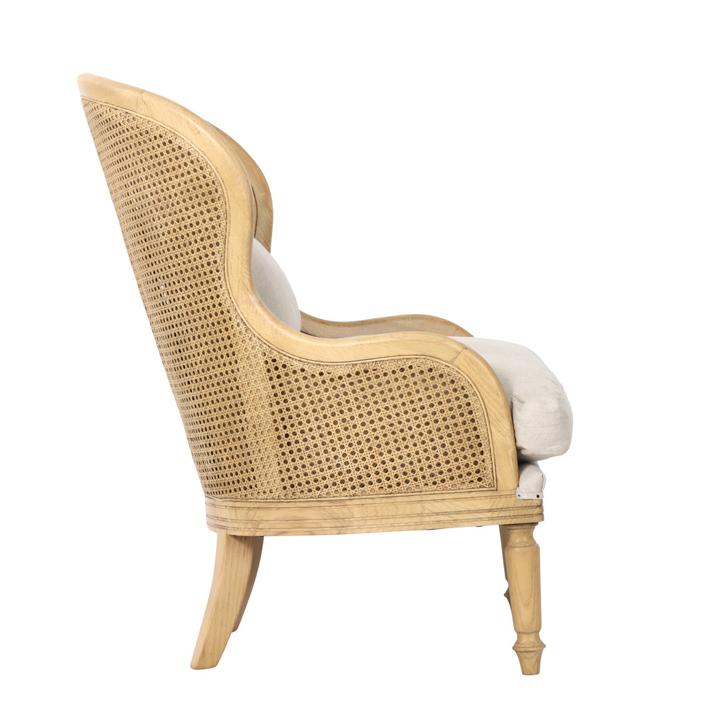 Randolph Wingback Rattan Occasional Chair